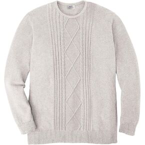 Liberty Blues Men's Big & Tall ™ Crewneck Cable Knit Sweater in Saudi Arabia