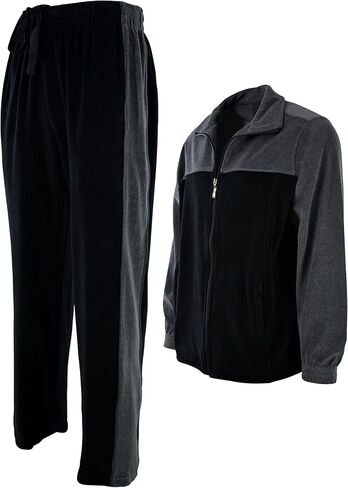 Mens Velour Tracksuit with Zippered Pockets in Saudi Arabia