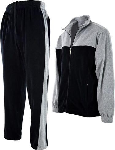 Mens Velour Tracksuit with Zippered Pockets in Saudi Arabia