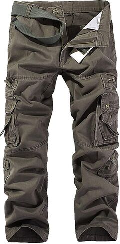 Men's Army Camouflage Cotton Sweatpants Trousers 7XL Multi Pockets Sports Jogger Cargo Pants Plus Size(No Belt) in Saudi Arabia