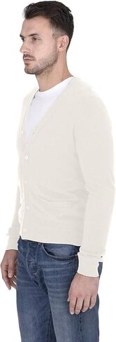 Men's Button Down Cardigan 100% Pure Cashmere Classic Knit V-Neck Sweater in Kuwait