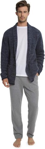 Barefoot Dreams CozyChic Men’s Shawl Collar Cardigan, Menswear Fashion Sweater in Kuwait