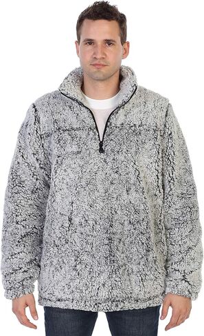 Gioberti Men and Women Super Soft Sherpa 1/4 Zip Pullover Sweater in Saudi Arabia