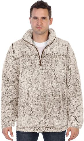 Gioberti Men and Women Super Soft Sherpa 1/4 Zip Pullover Sweater in Saudi Arabia