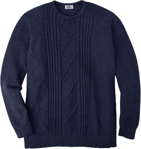 Liberty Blues Men's Big & Tall ™ Crewneck Cable Knit Sweater in Saudi Arabia