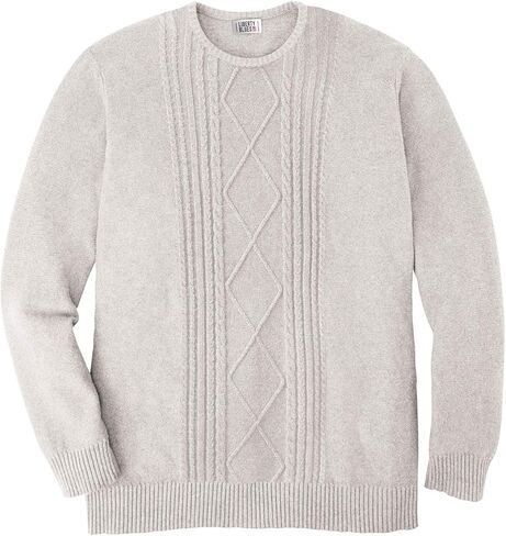 Liberty Blues Men's Big & Tall ™ Crewneck Cable Knit Sweater in Saudi Arabia