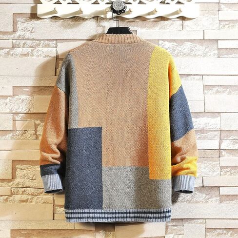 GURUNVANI Cardigan Sweater for Men Knitted Long Sleeve Sweaters with Buttons in Kuwait