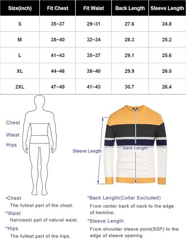 PJ PAUL JONES Men's Stripes Crewneck Pullover Sweaters Long Sleeve Knitwear in Kuwait