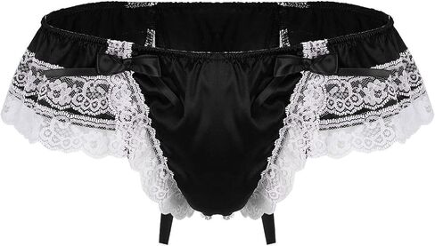 Low Underwear Open Mens G-String Sexy Briefs Thong Lace Panties Sissy Butt Intimates Panties and Stockings (Purple, M) in Saudi Arabia