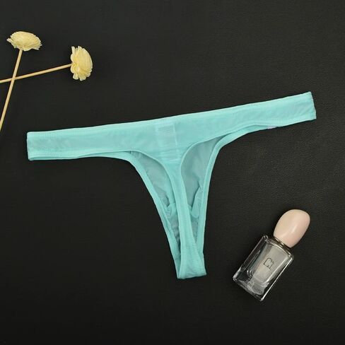 Men's Super Thin Ice Silk U Convex Low Waist G-String Thongs Underwear Youth Under Panties in Kuwait
