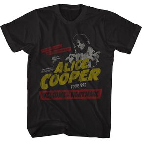 Alice Cooper WTMN 1975 Tour Adult Short Sleeve T-Shirts Graphic Tees in Kuwait