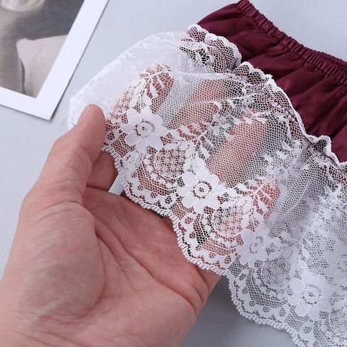 Mens G-String Thong Lace Butt Sissy Briefs Low Sexy Open Underwear Panties Purple and Gold Lingerie (Wine, L) in Saudi Arabia
