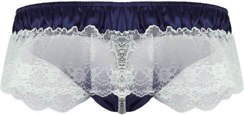 Mens G-String Thong Lace Butt Sissy Briefs Low Sexy Open Underwear Panties Purple and Gold Lingerie (Wine, L) in Saudi Arabia