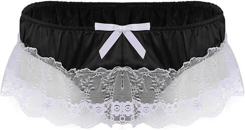 Mens G-String Thong Lace Butt Sissy Briefs Low Sexy Open Underwear Panties Purple and Gold Lingerie (Wine, L) in Saudi Arabia