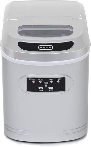 صانعة الثلج المدمجة من وينتر IMC-270MS، 27 رطل، فضي معدني in Kuwait