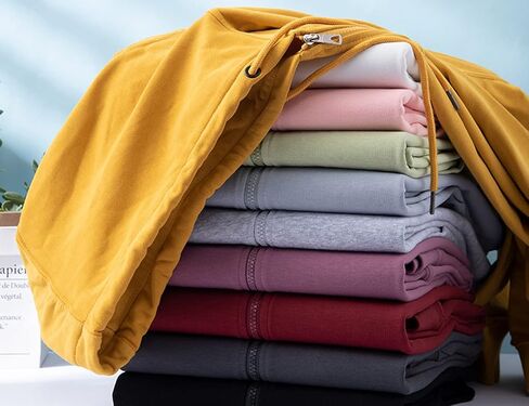 SNOLY Men Cotton Sweatshirts Zip Up Active Hoodies Coats Candy Color Unisex Couple in Kuwait