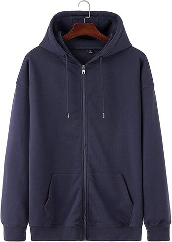 SNOLY Men Cotton Sweatshirts Zip Up Active Hoodies Coats Candy Color Unisex Couple in Kuwait