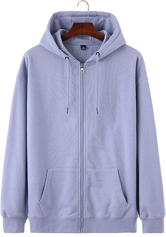 SNOLY Men Cotton Sweatshirts Zip Up Active Hoodies Coats Candy Color Unisex Couple in Kuwait