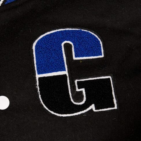 Men's Cotton Wool Baseball White PU Leather Sleeved Varsity Letterman Badged Bomber Jacket in Kuwait