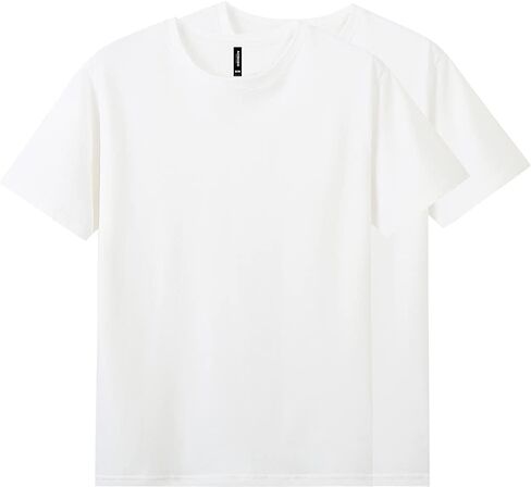 تي شيرت AOBIIBO رجالي من القطن الأسود 2-Pack XLarge - كم قصير رقبة دائرية تي شيرت للجنسين أساسيات تناسب الملابس قمصان الموضة in Saudi Arabia