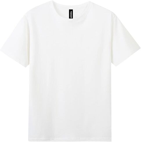 تي شيرت AOBIIBO رجالي من القطن الأسود 2-Pack XLarge - كم قصير رقبة دائرية تي شيرت للجنسين أساسيات تناسب الملابس قمصان الموضة in Saudi Arabia