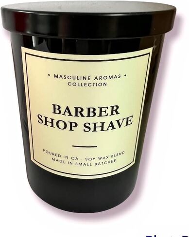 Leoben Barber Shop Shave Masculine Aromas Collection Soy Wax Blend Candle with Top 9 Oz in Saudi Arabia