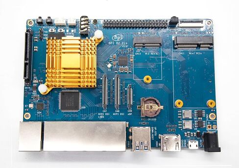 Banana Pi BPI-R2 Pro Open Source 5 Gigabit Port Wireless Smart WiFi Router 2G LPDDR4 and 16G EMMC Developement Based in Linux OpenWRT for NAS VPN Server and DIY Software in Kuwait