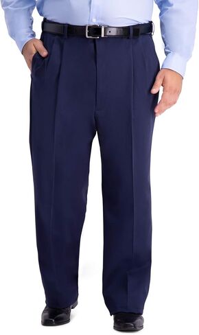 Haggar Men's B&T Work to Weekend Pro Relaxed Fit Pleat Front Pant in Saudi Arabia
