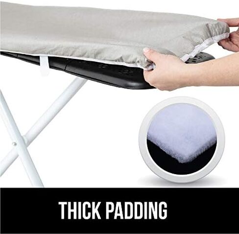 The Original Gorilla Grip Ironing Board Cover, Silicone Coating, Full Size Scorch Resistant Padding, Elastic Edge, Heavy Duty Iron Pad Covers Standard Boards, Hook and Loop Fastener Strap, Blue in Kuwait