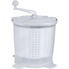 Kudoo Mini Portable Washing Machine, Hand Cranked Clothes Washer, Manual Operation Non Electric Laundry Washer Underwear Washer with a Detachable Dehydration Basket for Home Dormitory Gray in Saudi Arabia
