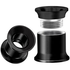 Pair of Internally Threaded Surgical Steel Black Double Flared Piercing Jewelry Stretcher Ear Plug Earring Lobe Tunnel in Saudi Arabia