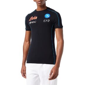 Ssc Napoli Men's Standard Classic T-Shirt, BLU Navy/AZZ NA, XL in Kuwait