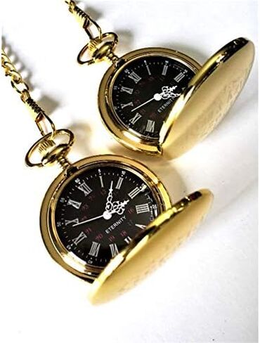 6 Custom Engraved Pocket Watches - Gift Set for His or her Wedding Set - Groomsmen Personalized Watches with Chain and Box Included - Engraving Included in Kuwait