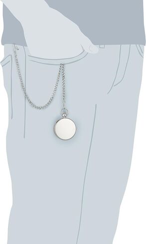 ساعة تشارلز هوبيرت 3850 بإطار صورة ميكانيكي للجيب، فضي، ميكانيكي, فضي, ميكانيكي in Kuwait