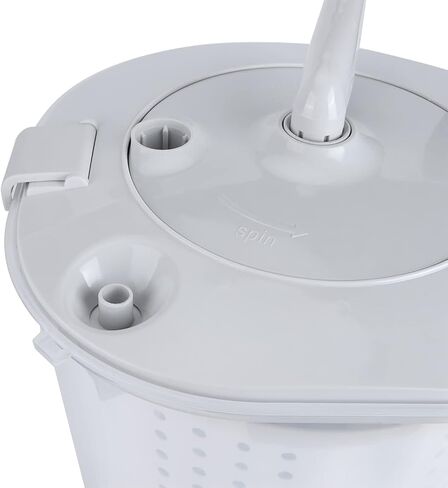Kudoo Mini Portable Washing Machine, Hand Cranked Clothes Washer, Manual Operation Non Electric Laundry Washer Underwear Washer with a Detachable Dehydration Basket for Home Dormitory Gray in Saudi Arabia