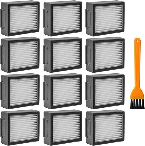 مجموعة قطع غيار الفلاتر البديلة من كودس - 12 فلتر عالي الكفاءة لروبوت رومبا i7 i7 + i7 Plus E5 E6 E7 Series - ملحق مرشح مكنسة كهربائية لتعويض النضارة in Kuwait