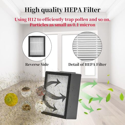 مجموعة قطع غيار الفلاتر البديلة من كودس - 12 فلتر عالي الكفاءة لروبوت رومبا i7 i7 + i7 Plus E5 E6 E7 Series - ملحق مرشح مكنسة كهربائية لتعويض النضارة in Kuwait