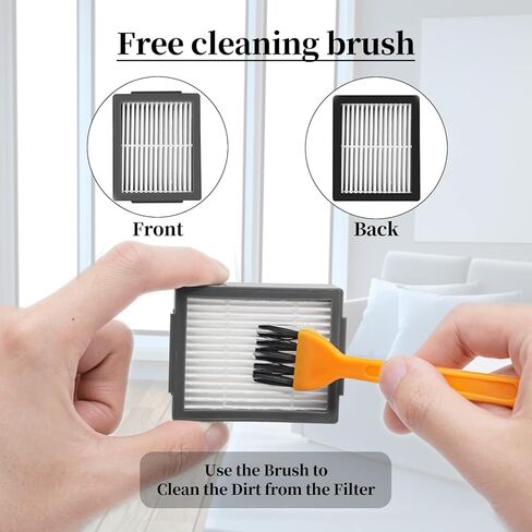 مجموعة قطع غيار الفلاتر البديلة من كودس - 12 فلتر عالي الكفاءة لروبوت رومبا i7 i7 + i7 Plus E5 E6 E7 Series - ملحق مرشح مكنسة كهربائية لتعويض النضارة in Kuwait