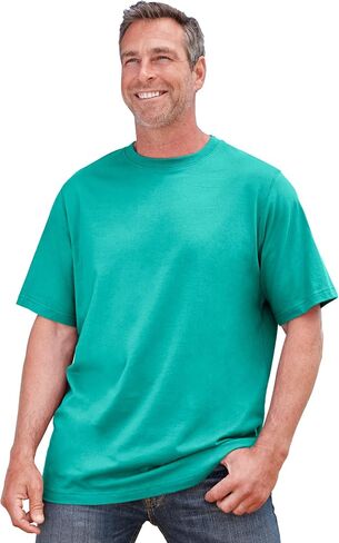 KingSize Men's Big & Tall Shrink-Less™ Lightweight Crewneck T-Shirt - Big - 8XL, Heather Orange in Saudi Arabia