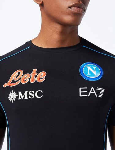 Ssc Napoli Men's Standard Classic T-Shirt, BLU Navy/AZZ NA, XL in Kuwait