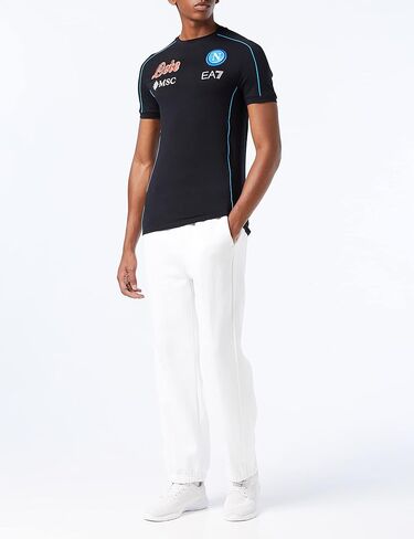 Ssc Napoli Men's Standard Classic T-Shirt, BLU Navy/AZZ NA, XL in Kuwait