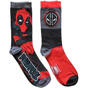 Marvel Deadpool Men's Crew Socks 2 Pair Pack in Saudi Arabia