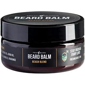 Fresh Beards No. 5 Beard Balm- Tea Tree Oil, Fresh Cut Lemons an Citrus Fragrance - Scented Mens Beard and Mustache Balm - Natural Soothing Anti-Itch Moisturizer & Softener for Healthy Beard Growth & Styling in Saudi Arabia