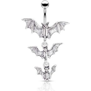 Dynamique Gothic Tri-Vampire Bats تتدلى 316L الفولاذ المقاوم للصدأ حزام البطن in Kuwait