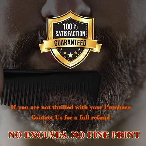 KaziUS Beard & Mustache Comb for Men, Facial Hair Grooming & Styling, Use Wet or Dry. Pocket-sized Handmade Horn Comb of Quality Durable, Saw-Cut and Hand Polished. in Saudi Arabia