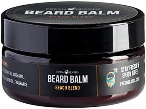 Fresh Beards No. 5 Beard Balm- Tea Tree Oil, Fresh Cut Lemons an Citrus Fragrance - Scented Mens Beard and Mustache Balm - Natural Soothing Anti-Itch Moisturizer & Softener for Healthy Beard Growth & Styling in Saudi Arabia