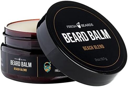 Fresh Beards No. 5 Beard Balm- Tea Tree Oil, Fresh Cut Lemons an Citrus Fragrance - Scented Mens Beard and Mustache Balm - Natural Soothing Anti-Itch Moisturizer & Softener for Healthy Beard Growth & Styling in Saudi Arabia