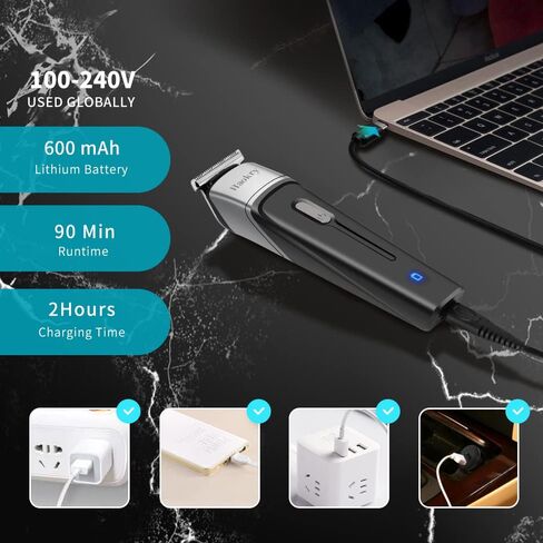 ماكينة تشذيب اللحية من هاوكي، ماكينة حلاقة شعر لاسلكية للرجال، ماكينة حلاقة الوجه والشارب والأنف والأذن مقاومة للماء، ماكينة حلاقة كهربائية 6 في 1، مجموعة حلاقة لقص شعر الجسم والشارب in Kuwait