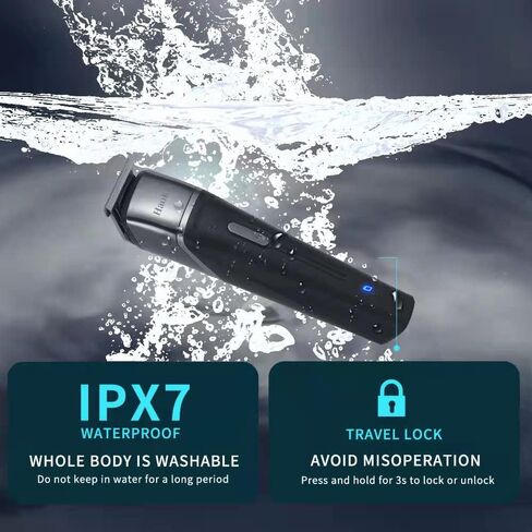 ماكينة تشذيب اللحية من هاوكي، ماكينة حلاقة شعر لاسلكية للرجال، ماكينة حلاقة الوجه والشارب والأنف والأذن مقاومة للماء، ماكينة حلاقة كهربائية 6 في 1، مجموعة حلاقة لقص شعر الجسم والشارب in Kuwait