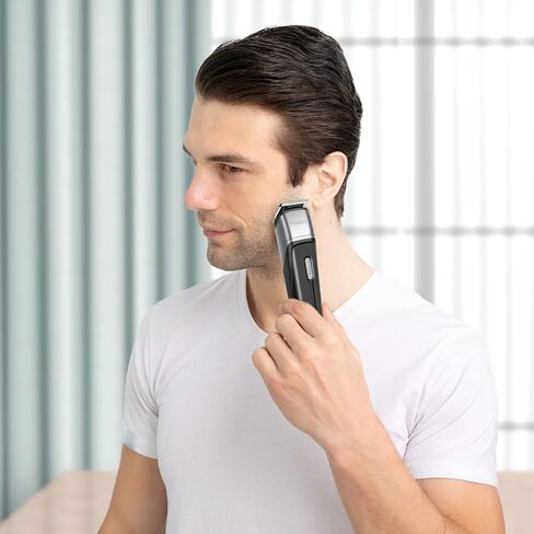 ماكينة تشذيب اللحية من هاوكي، ماكينة حلاقة شعر لاسلكية للرجال، ماكينة حلاقة الوجه والشارب والأنف والأذن مقاومة للماء، ماكينة حلاقة كهربائية 6 في 1، مجموعة حلاقة لقص شعر الجسم والشارب in Kuwait